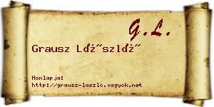 Grausz László névjegykártya