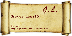 Grausz László névjegykártya