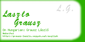 laszlo grausz business card